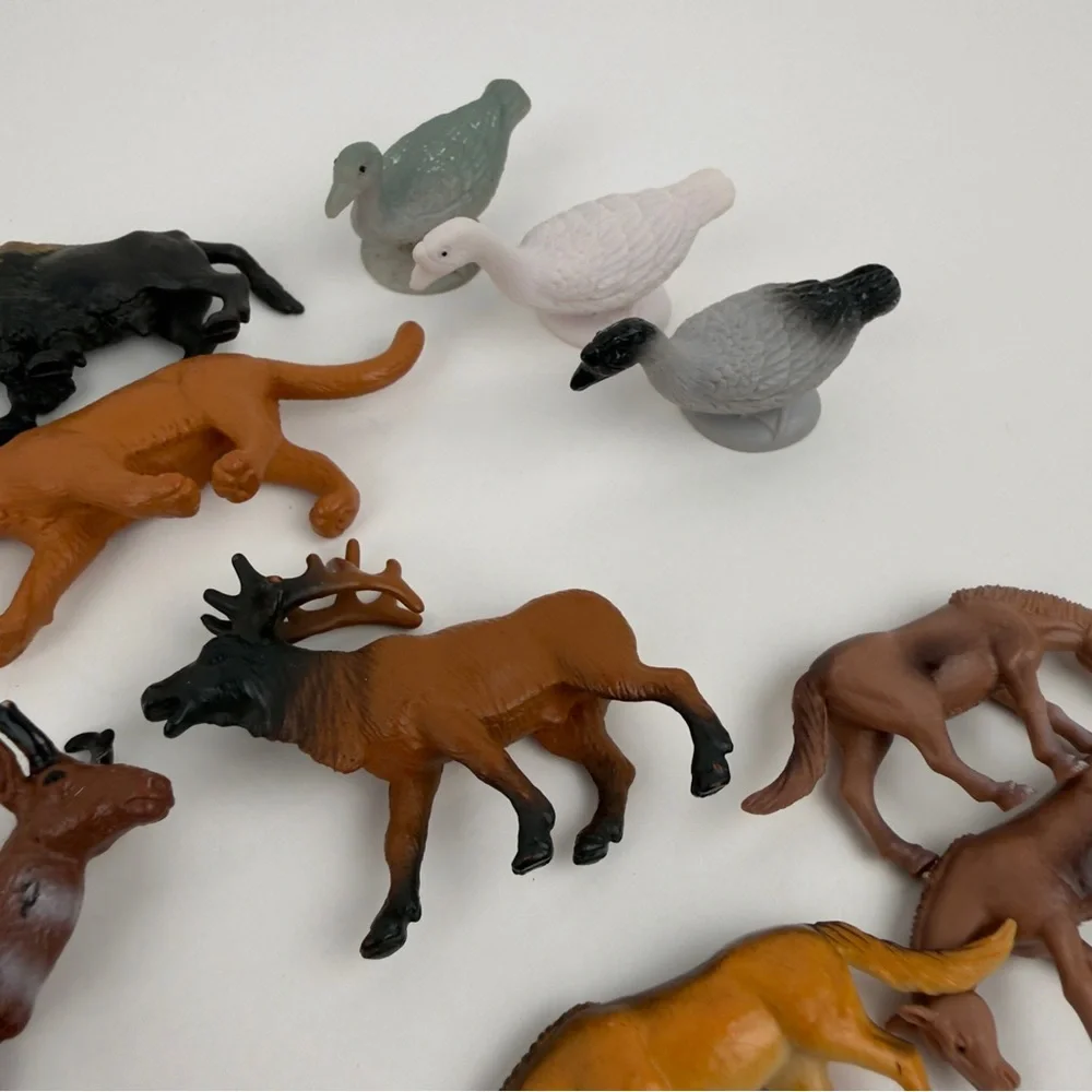 Safari Ltd Farmer Mike Animal Figures Lot Cows Chickens Elk Toys